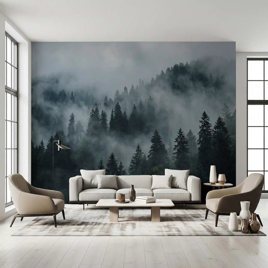 Misty Forest Ascent Wall Mural, GD9099