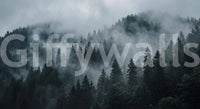 Misty Forest Ascent Wall Mural