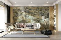 Overhead shot Misty Forest Canopy Wall Mural with mist.