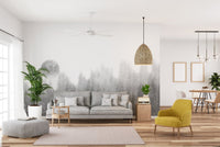 Foggy forest landscape wallpaper
