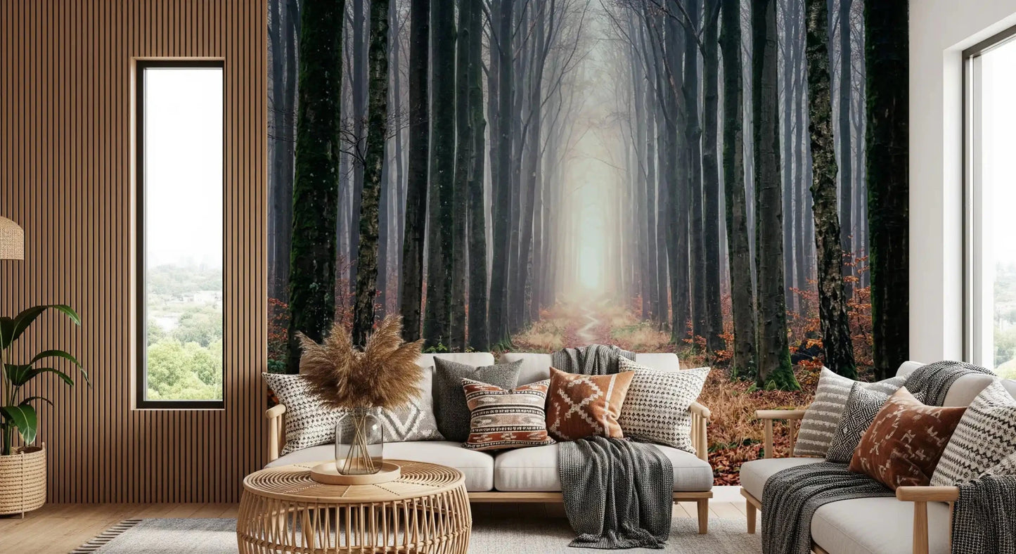 Misty Forest Serenity Wall Mural