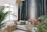 Misty Forest Serenity Wall Mural