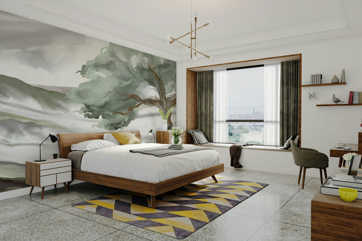 A classic natural landscape wallpaper for walls.

