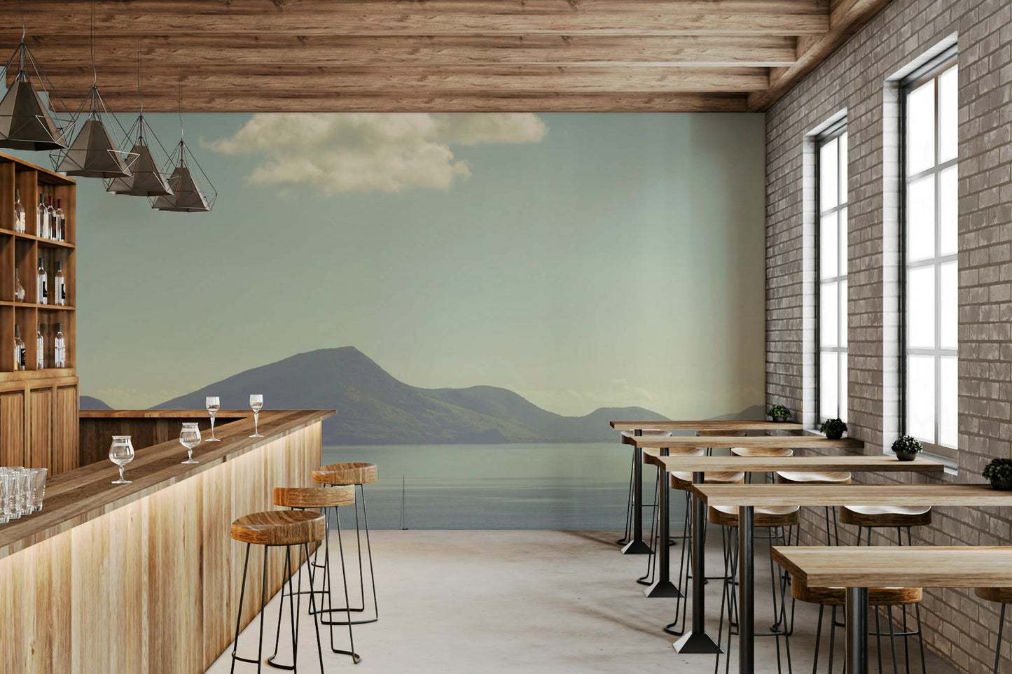 Easy-to-install mural perfect for a nature-themed interior

