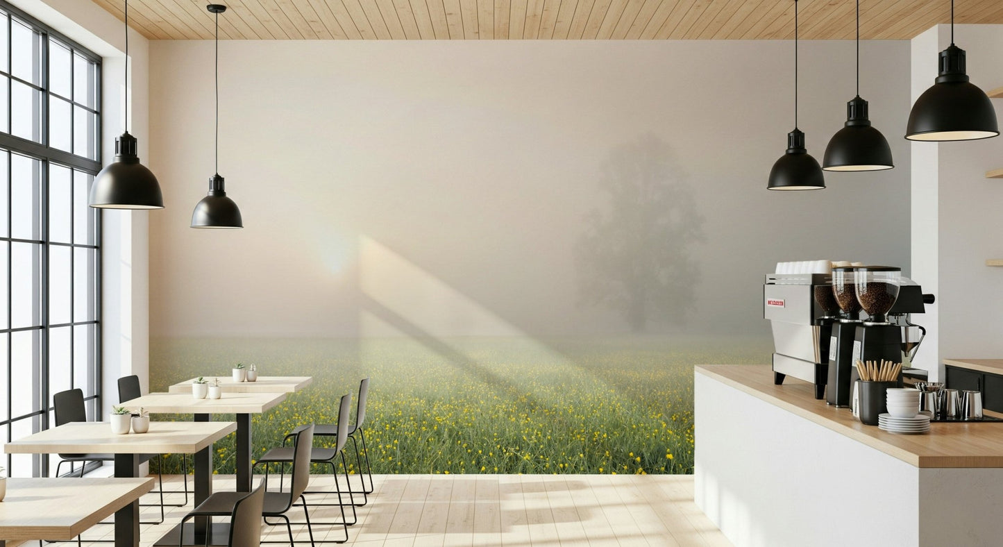 A serene dreamy flower wall mural for your decor.