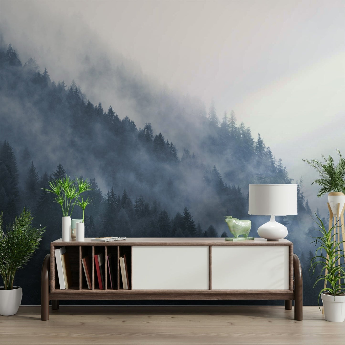 Misty Mountain Forest Wall Mural