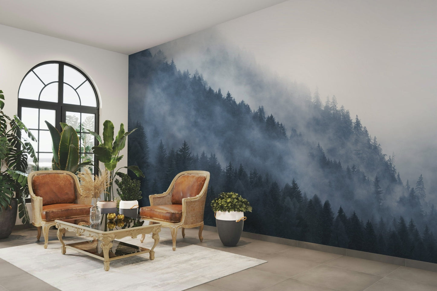 Misty Mountain Forest Wall Mural