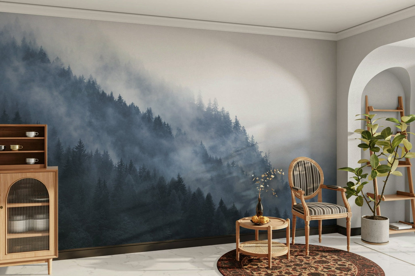 Misty Mountain Forest Wall Mural