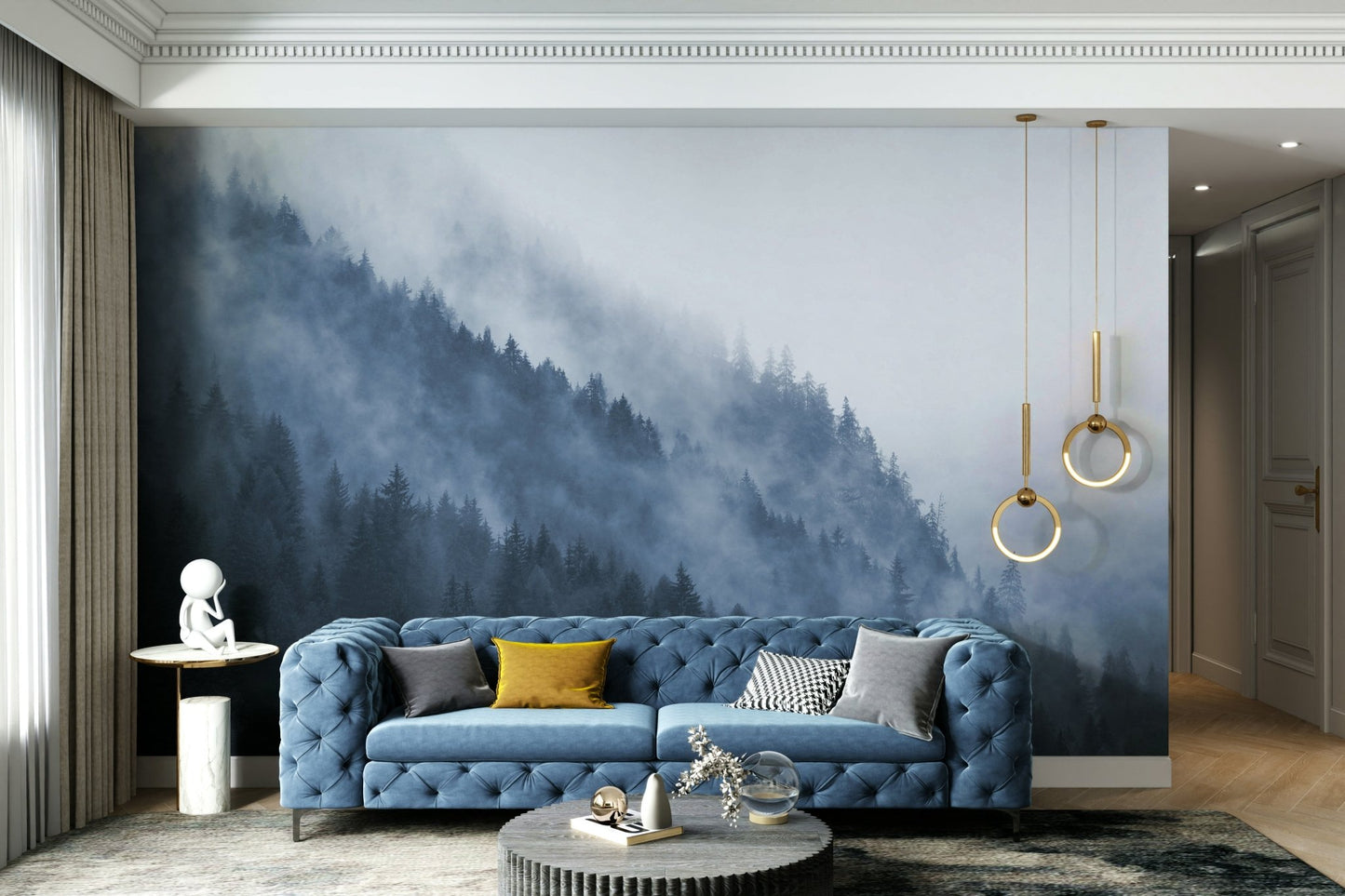 Misty Mountain Forest Wall Mural