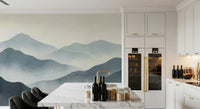 Misty Mountain Haze Wall Mural