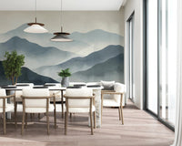 Misty Mountain Haze Wall Mural