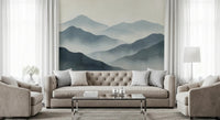 Misty Mountain Haze Wall Mural