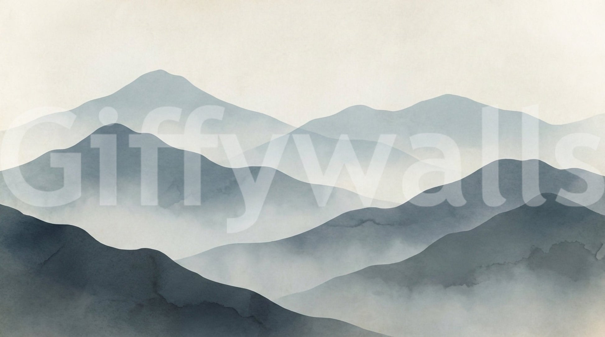 Misty Mountain Haze Wall Mural