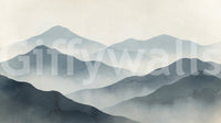Misty Mountain Haze Wall Mural