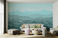 mountain view wallpaper for living room