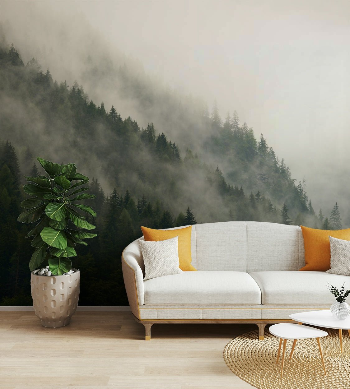 Misty Pines Wall Mural
