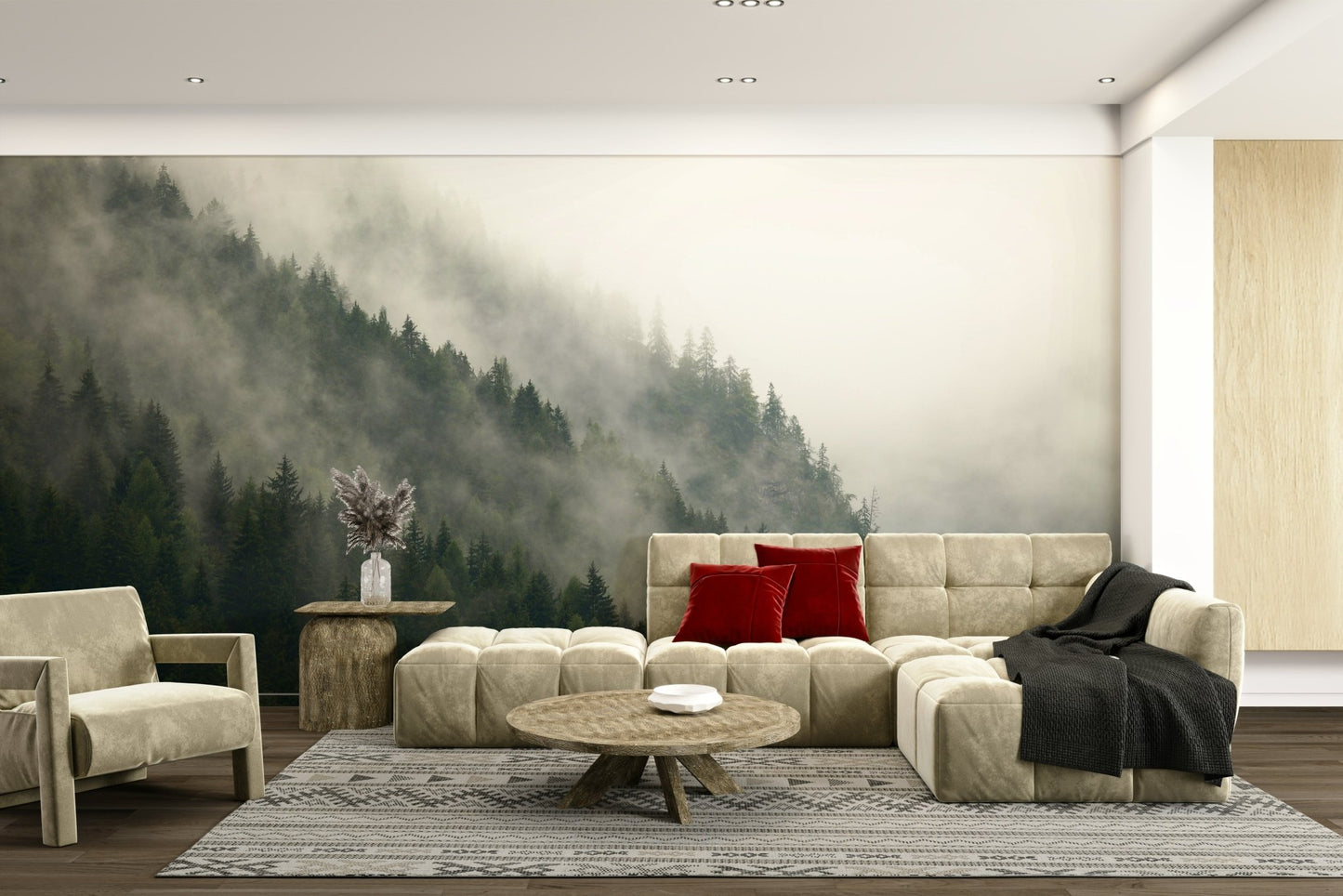 Misty Pines Wall Mural