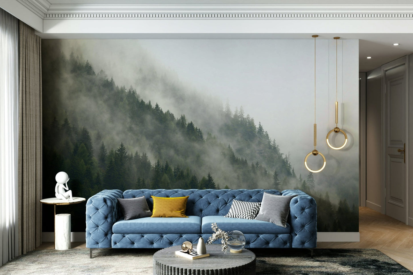 Misty Pines Wall Mural