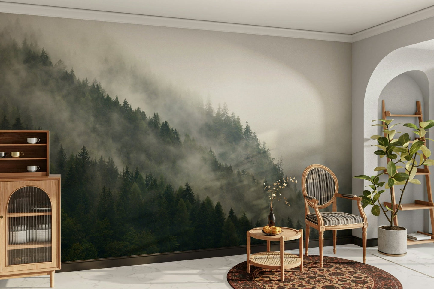 Misty Pines Wall Mural