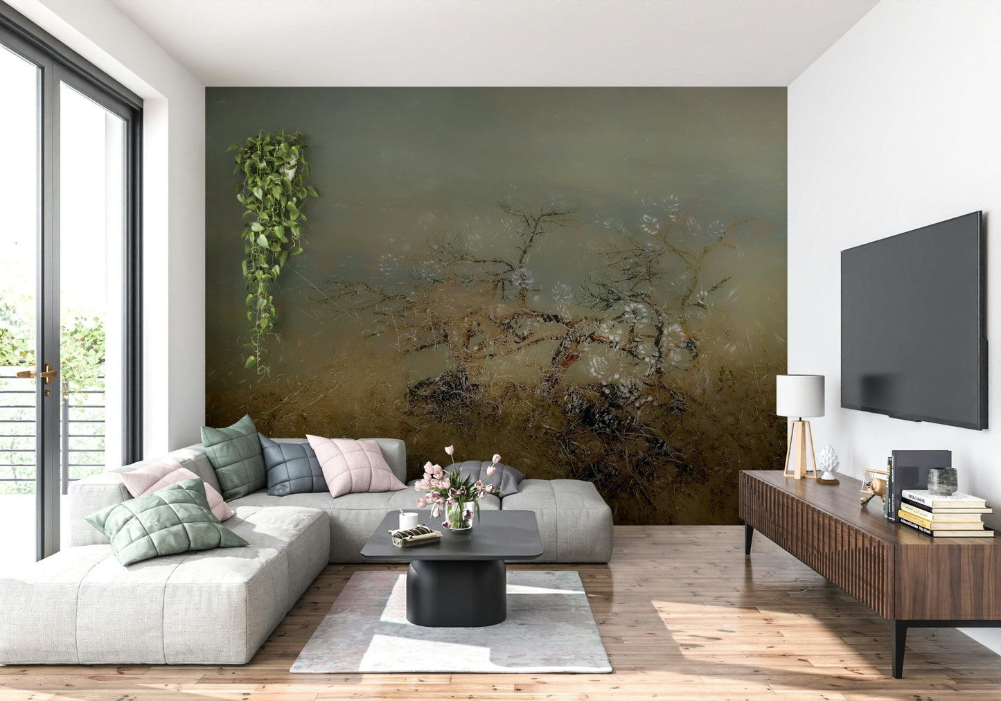 A classic natural theme wallpaper for walls.