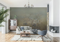 An artistic nature inspired mural for home decor.