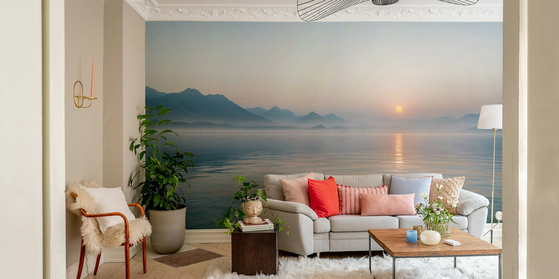 A sense of quiet and tranquility in the forest.

