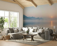 A soft, hazy light filters through the air.

