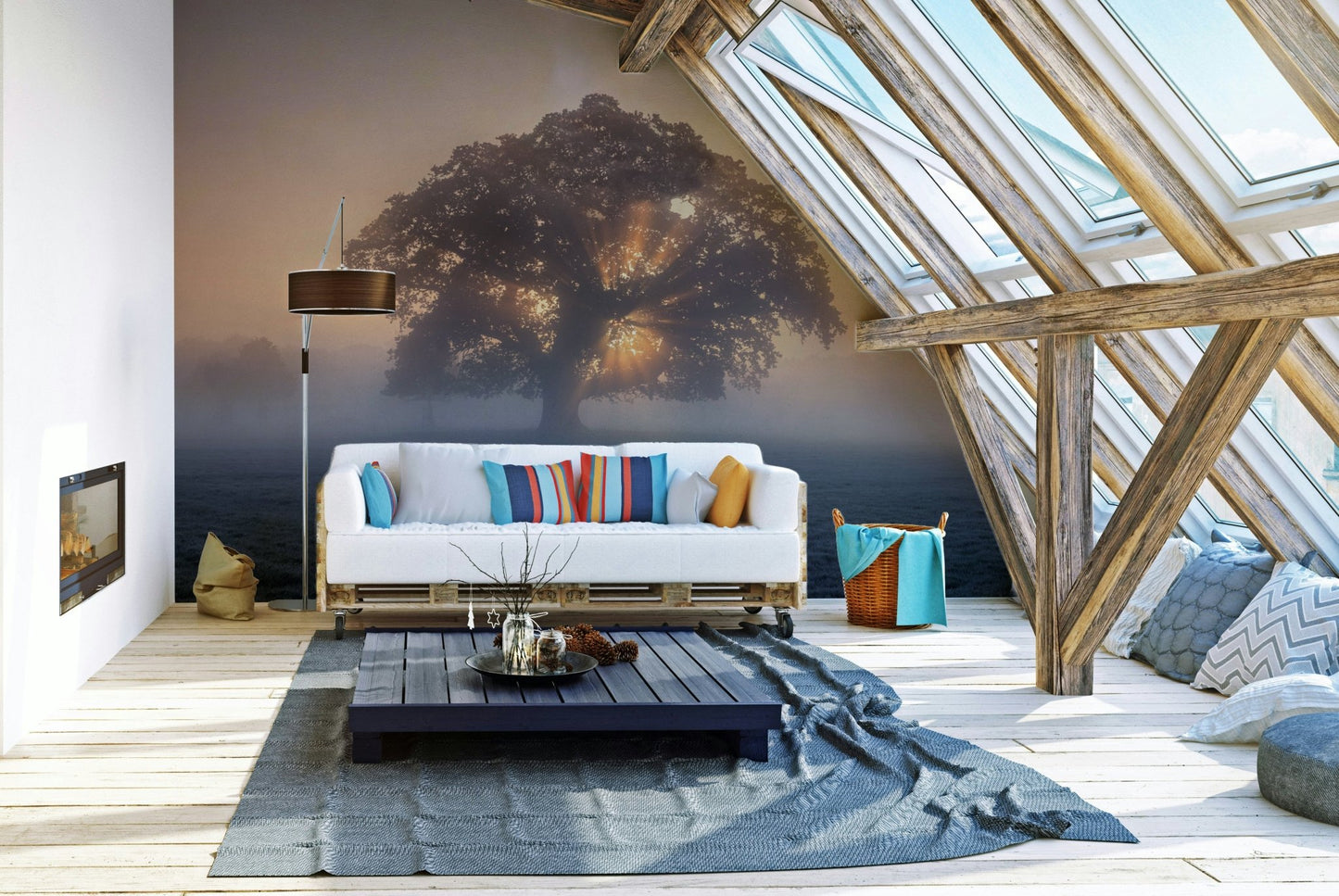 The colors are soft tones of yellow, gold, and gray.

