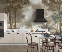 Exotic jungle scene tropical mural
