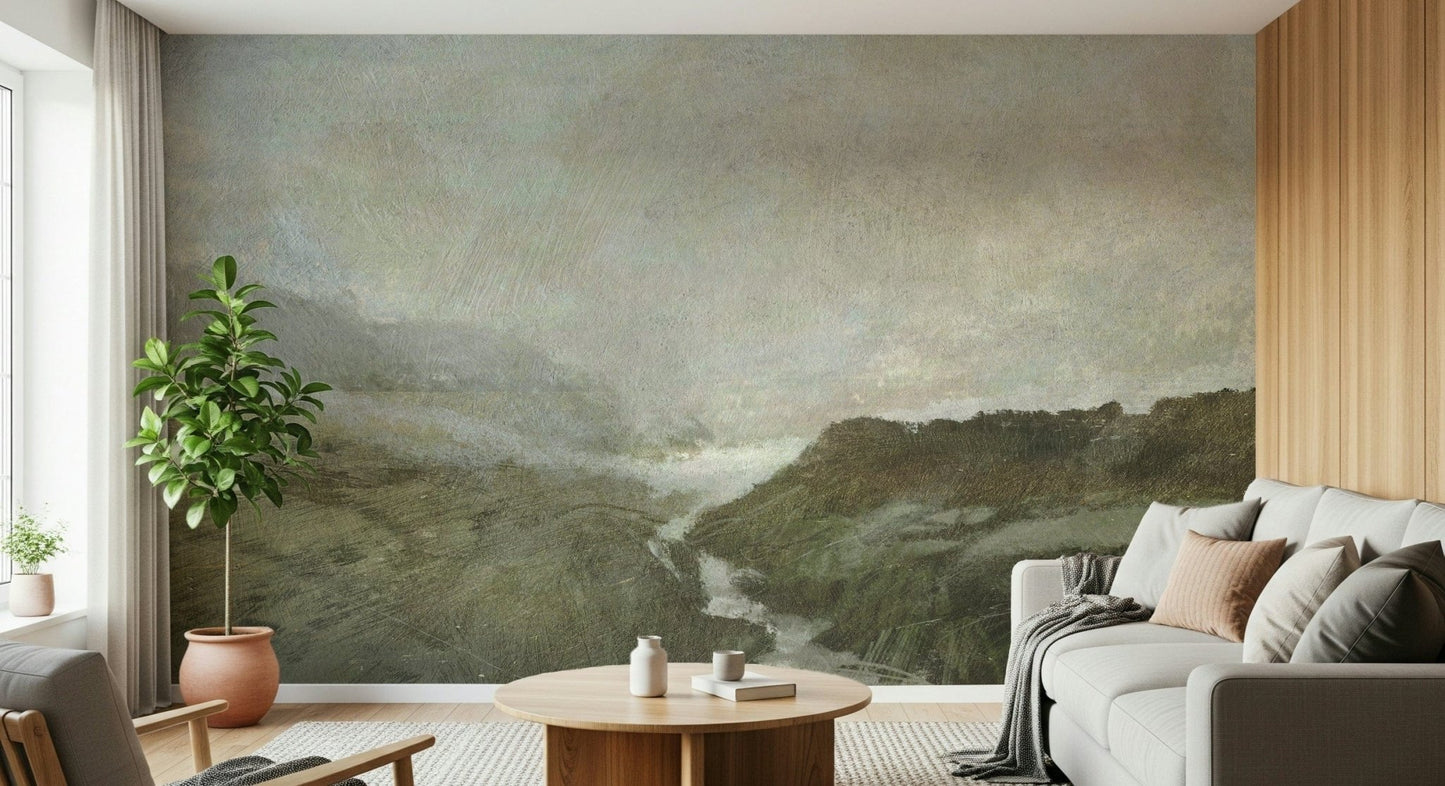 An artistic nature inspired mural for home decor.