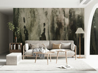 Seamless view of the Misty Waterfall mural showing the entire dramatic landscape.