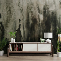 Misty Waterfall Wall Mural in a spa bathroom, creating a natural retreat aesthetic.
