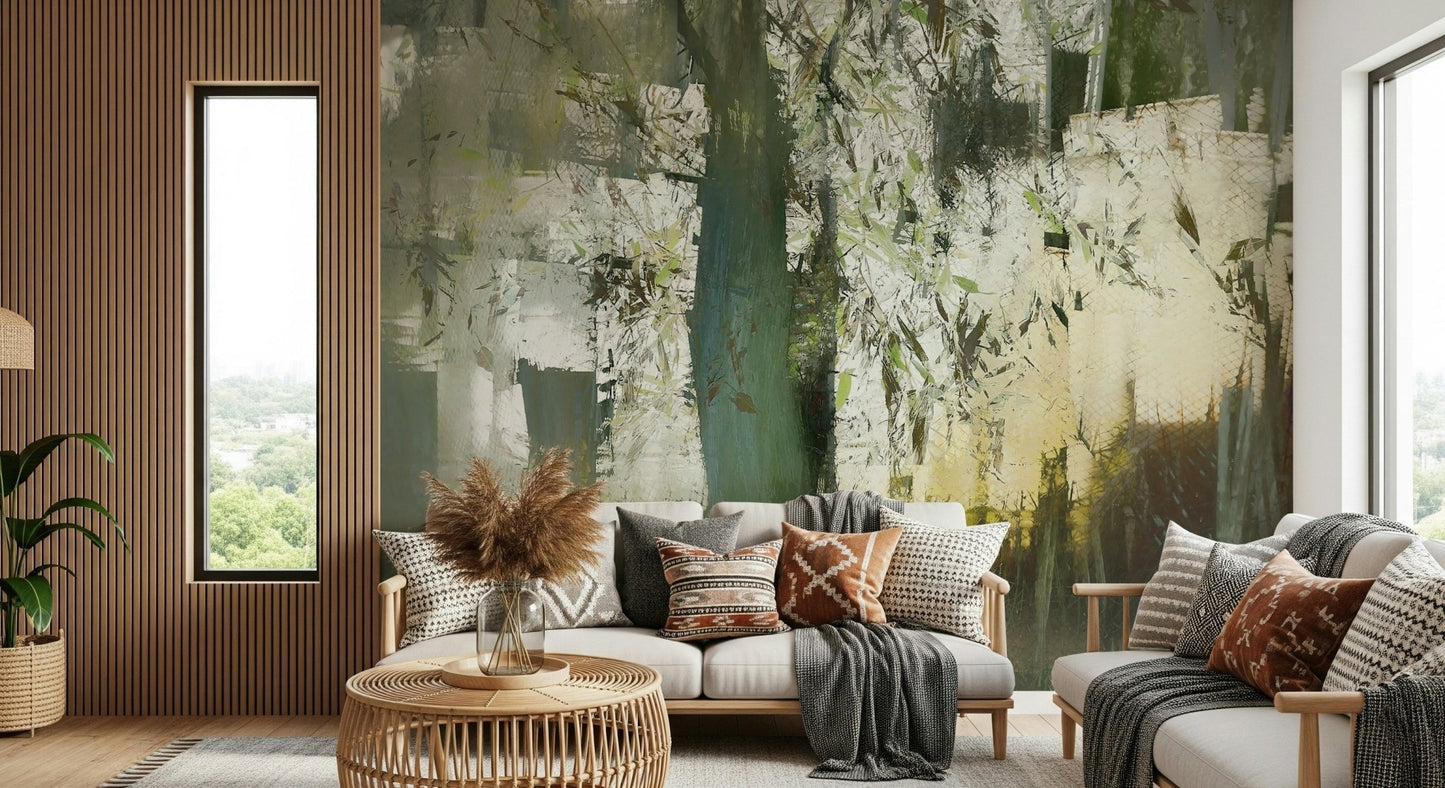 A serene dreamy woods wall mural for your decor.