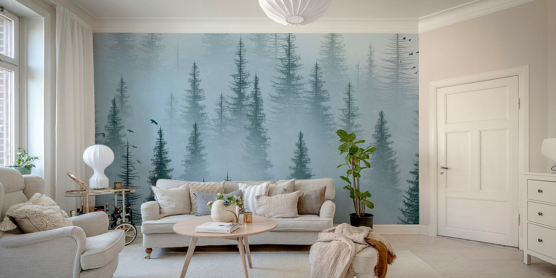 soft fog jungle wallpaper for walls