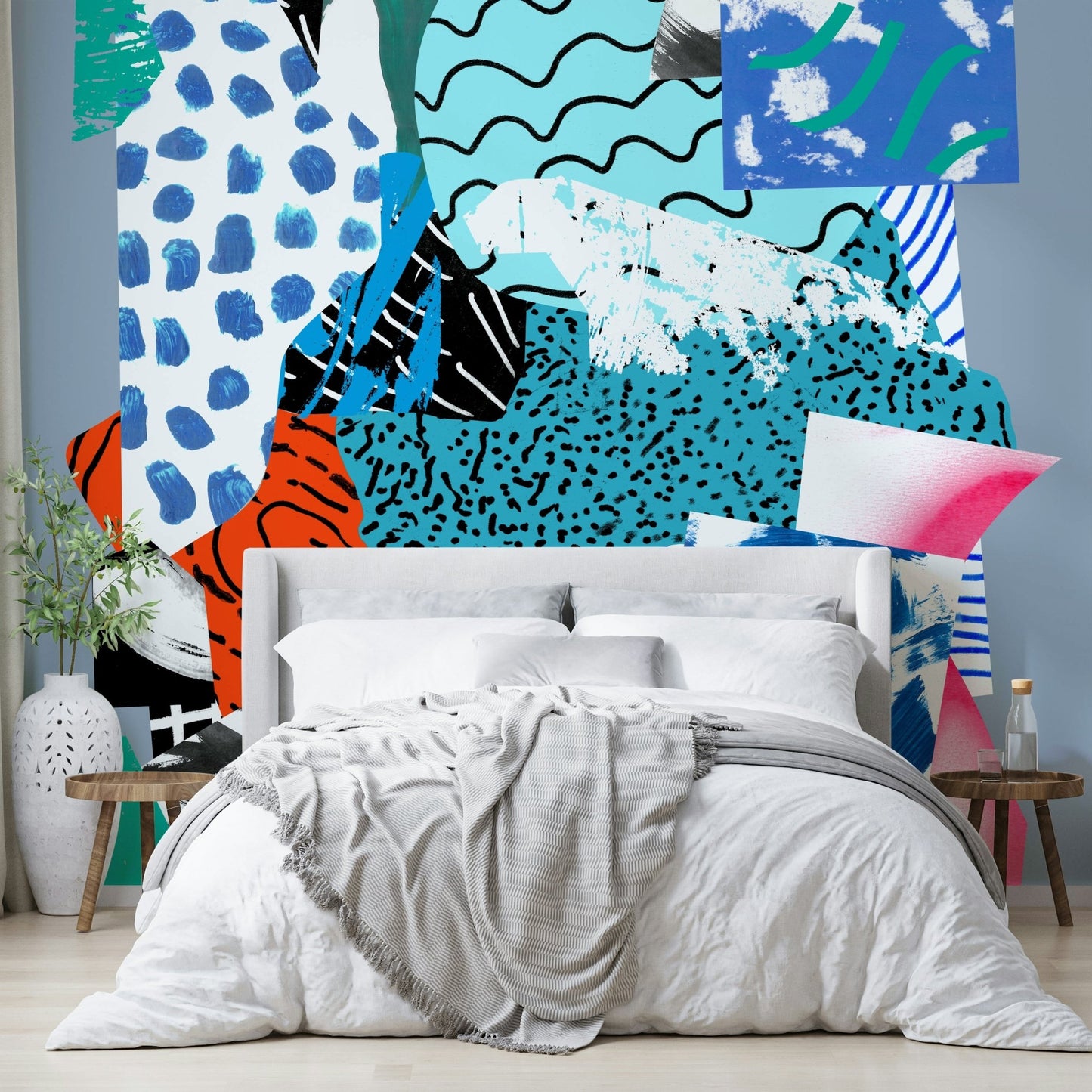 Mix Blue Wall Mural