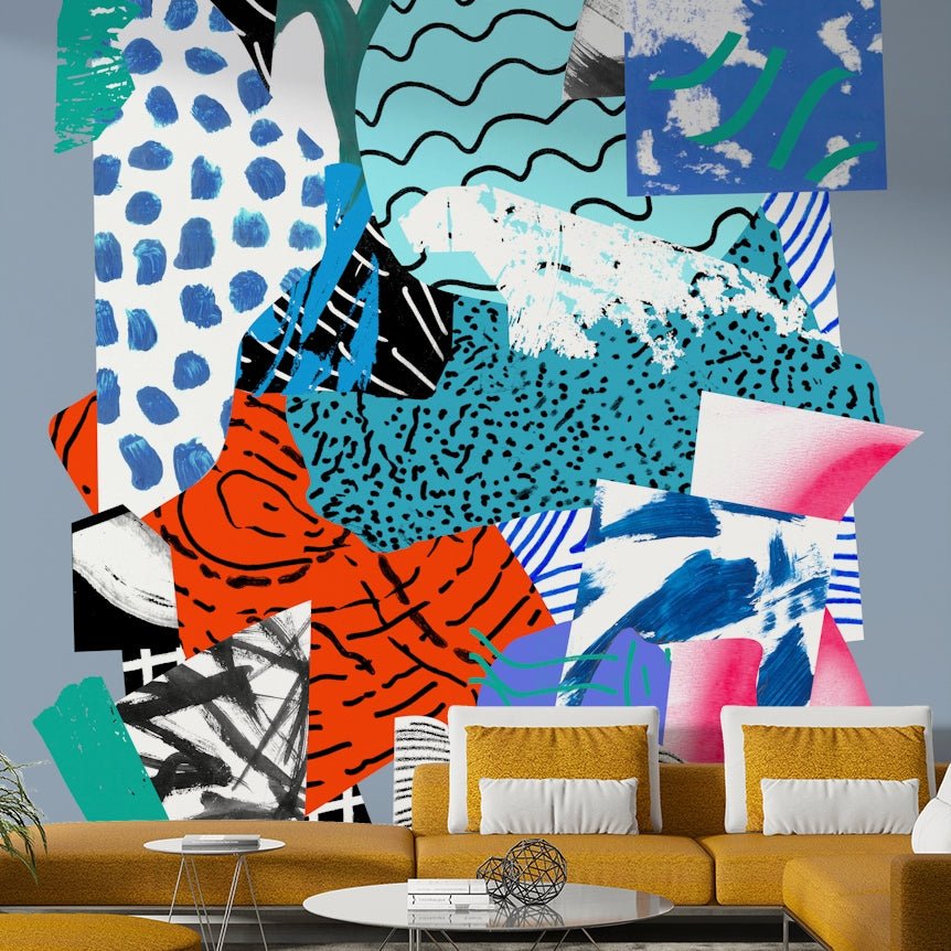 Mix Blue Wall Mural