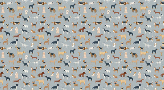 Blue Canine Medley Wallpaper