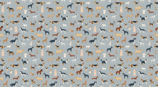 Blue Canine Medley Wallpaper