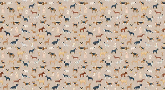 Brown Canine Mosaic Wallpaper