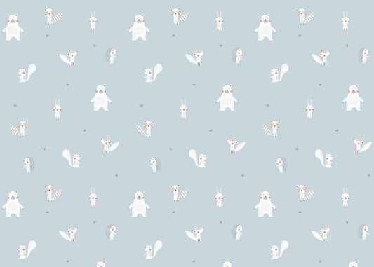 Forest Animals Blue Wallpaper For Walls