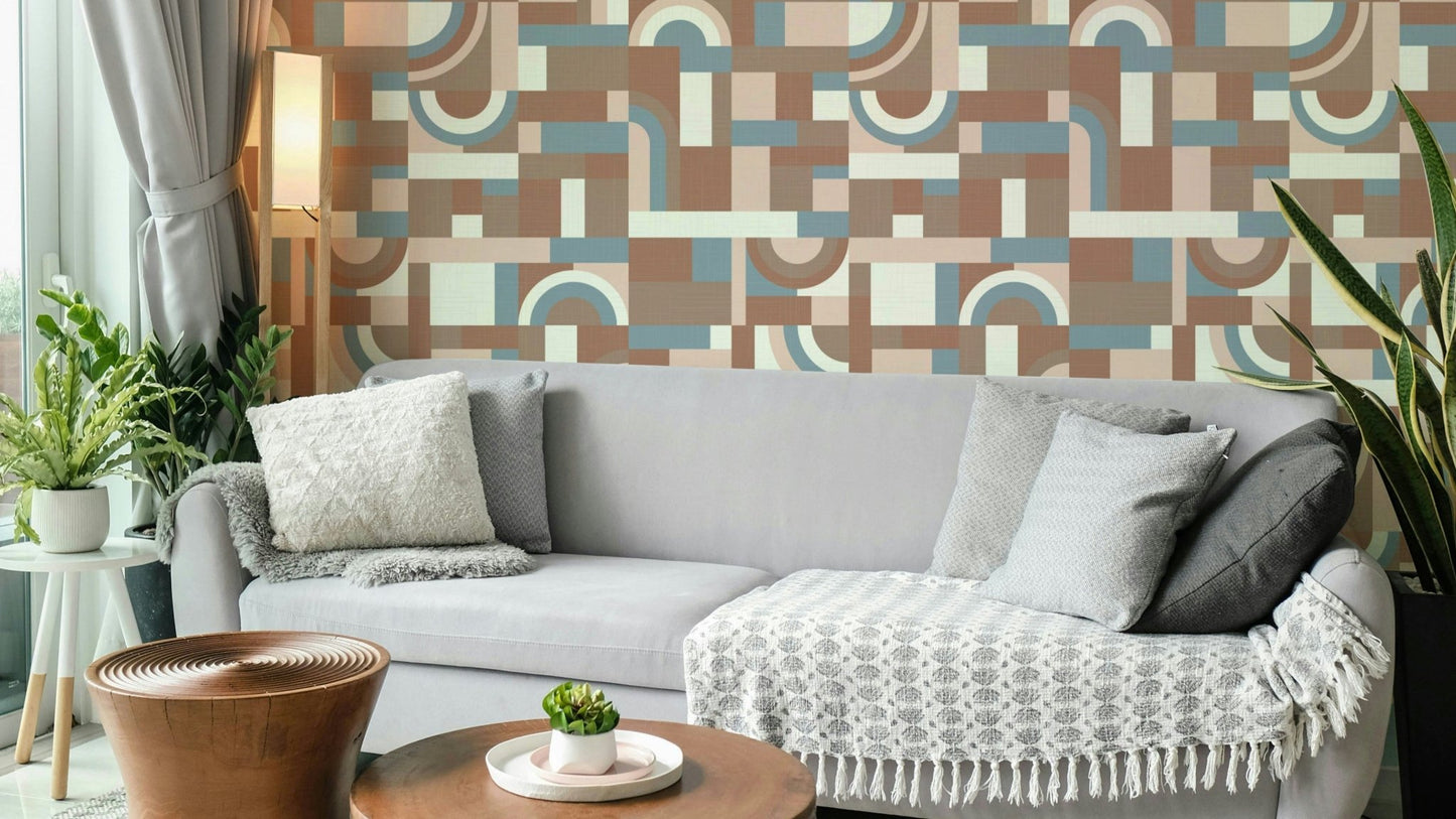 The colors are gentle and warm, including shades of creamy beige and rich mocha brown.

