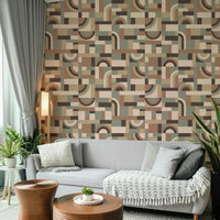 The image shows a full wall with subtle waves of color.

