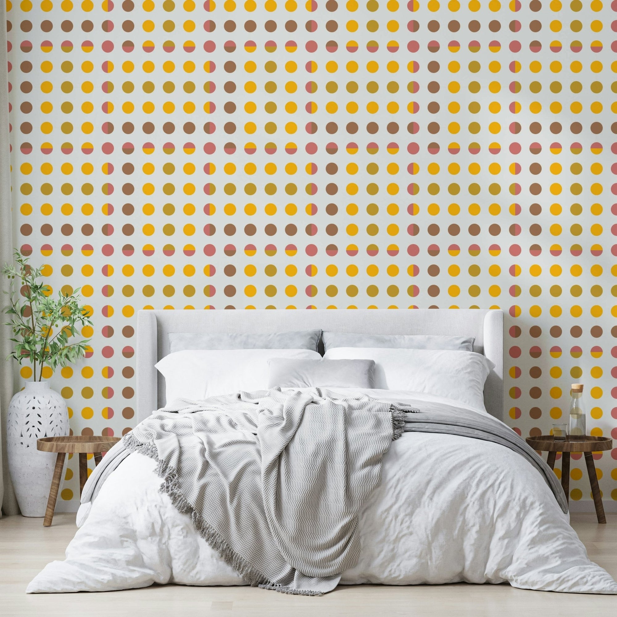 Mod Dots 1 Wallpaper features a geometric polka dot pattern. GD5070