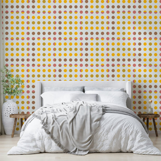 Mod Dots 1 Wallpaper features a geometric polka dot pattern. GD5070