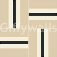 Linear beige and black stripe print GD405

