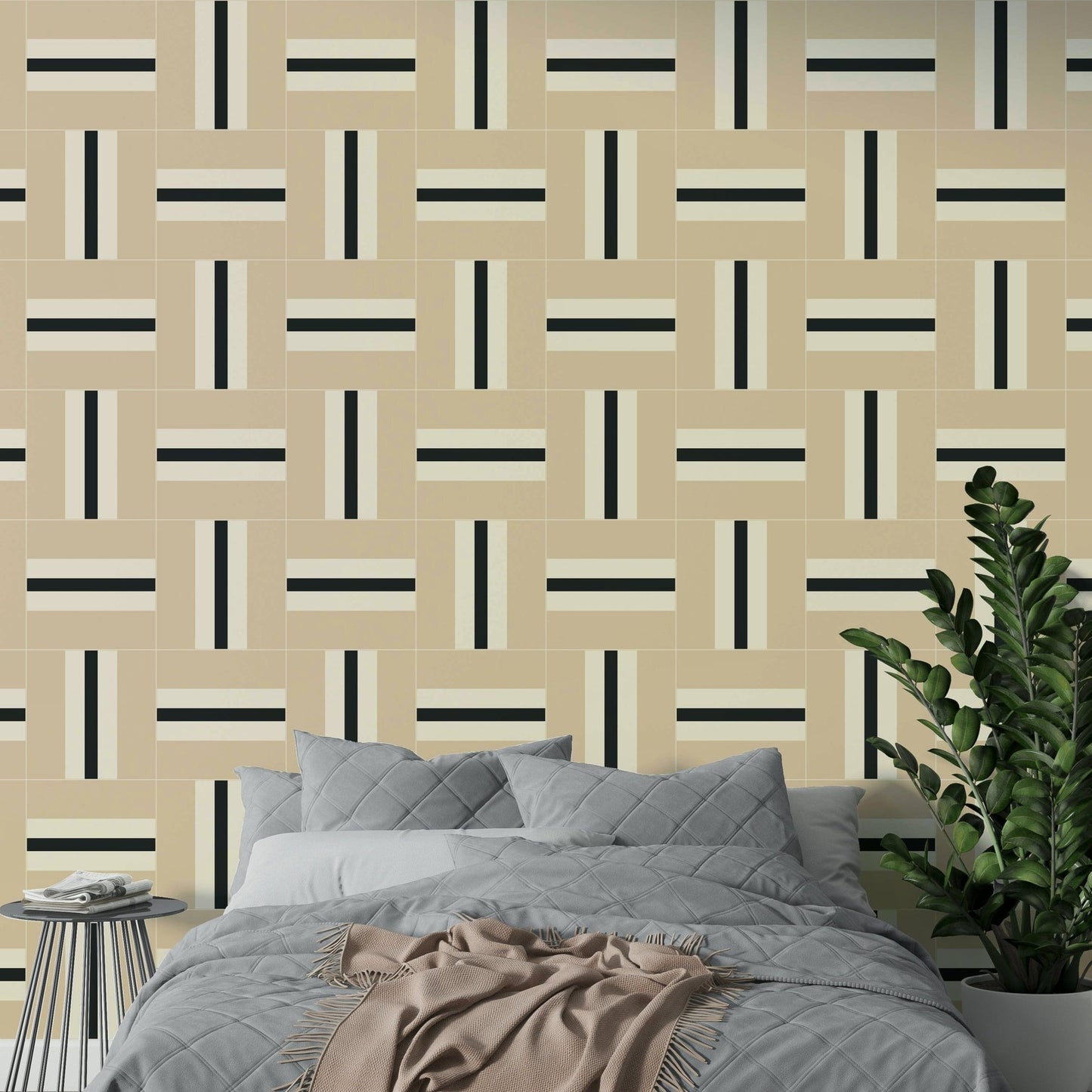 Modern vertical stripe wall design GD405

