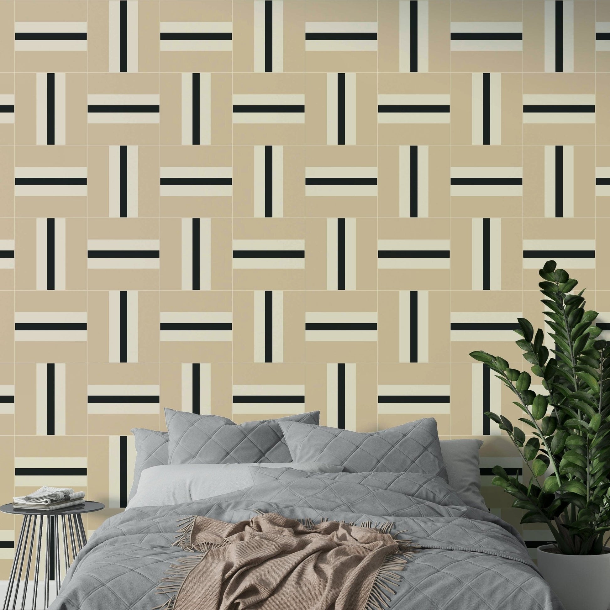 Modern vertical stripe wall design GD405

