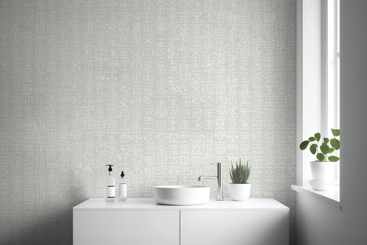 Geometric Script Design Modern Wallpaper
