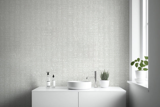 Geometric Script Design Modern Wallpaper b638

