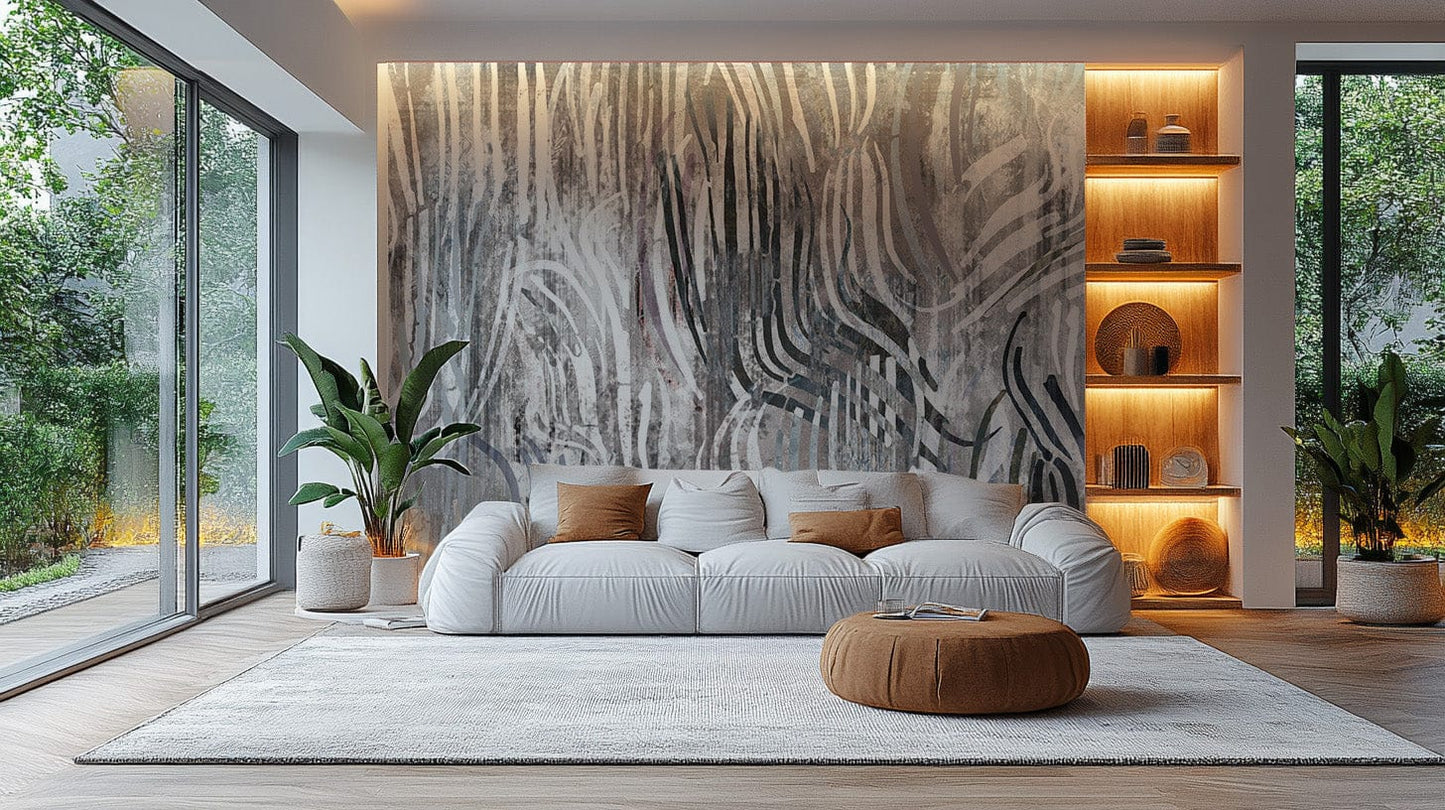 Living room gets an artistic vibe with abstract wall art C442